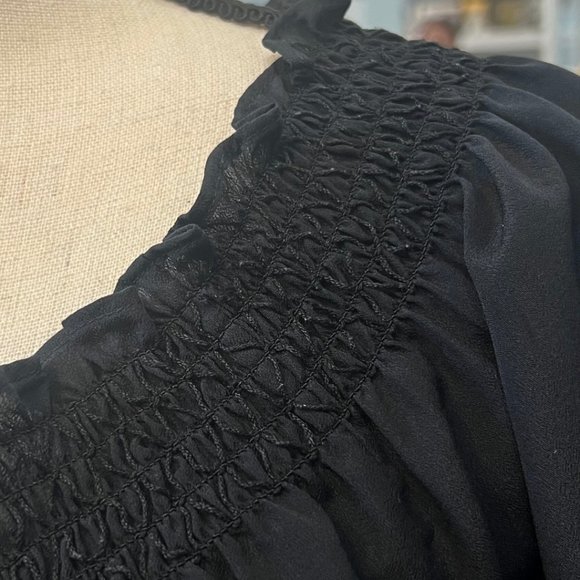 Joie Black Boho Shirt M - Picture 5 of 10